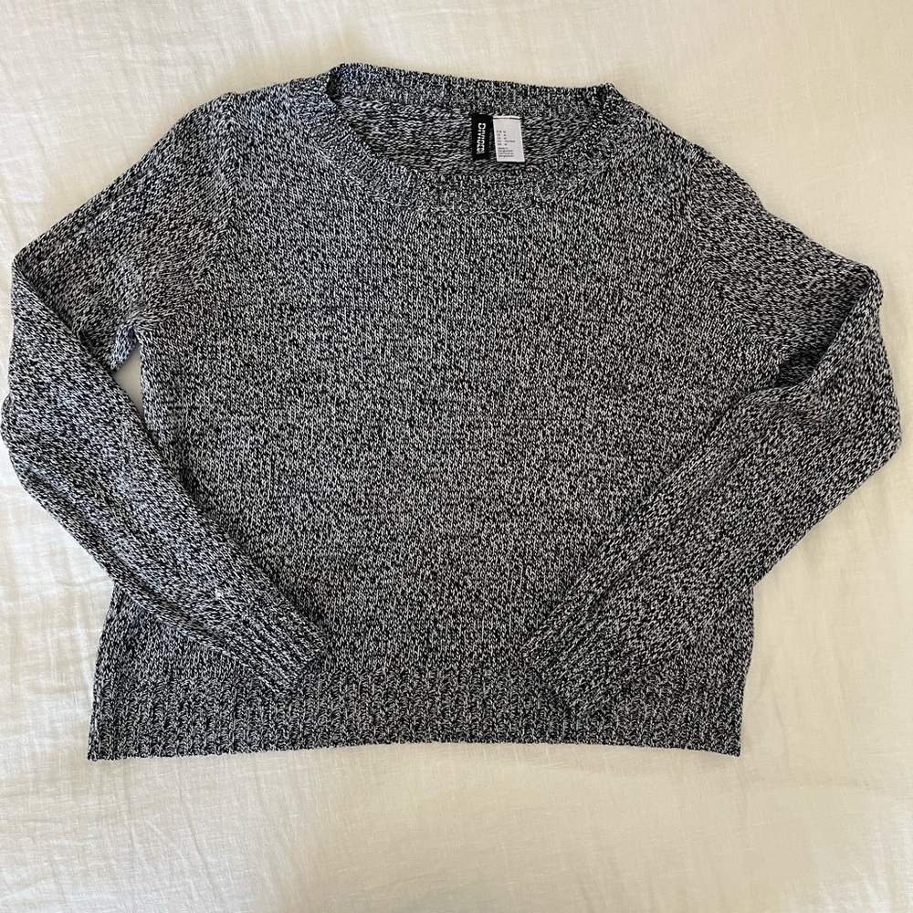 Divided Women’s Black and White Sweater